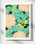 Hydrangeas and Butterflies – Shin Bijutsukai Japanese Pattern Print