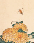 Chrysanthemums and bee - Japonica Graphic