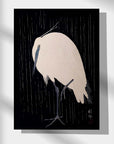 Egret in the rain - Japonica Graphic