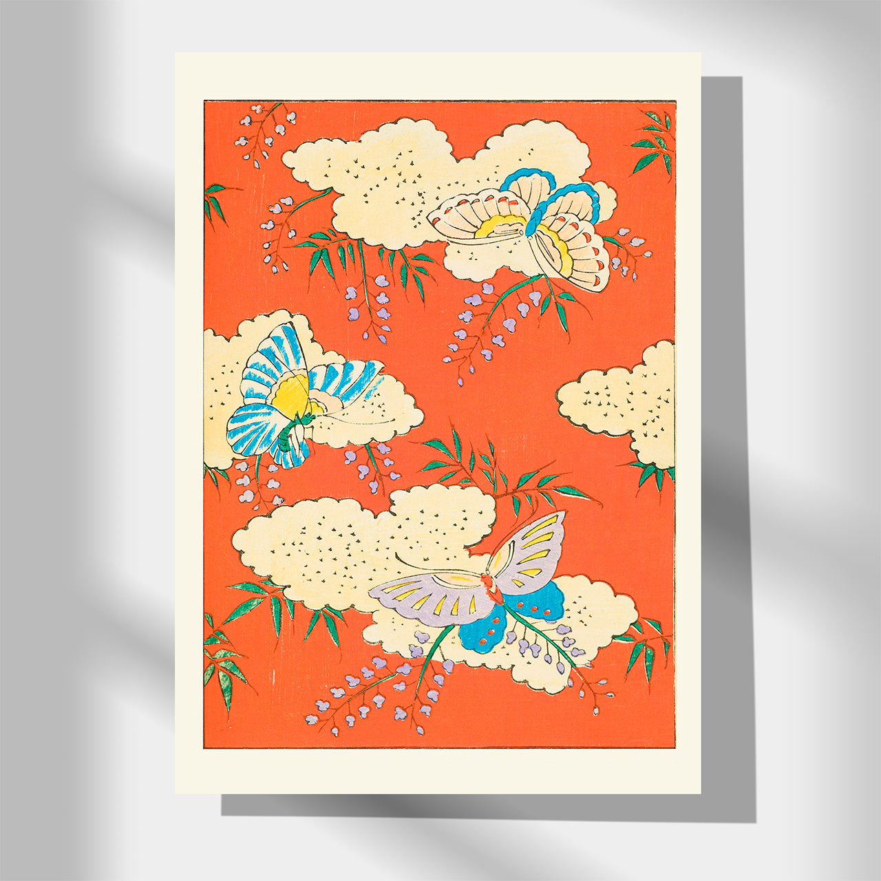 Butterflies and Blossoms – Shin Bijutsukai Japanese Pattern Print