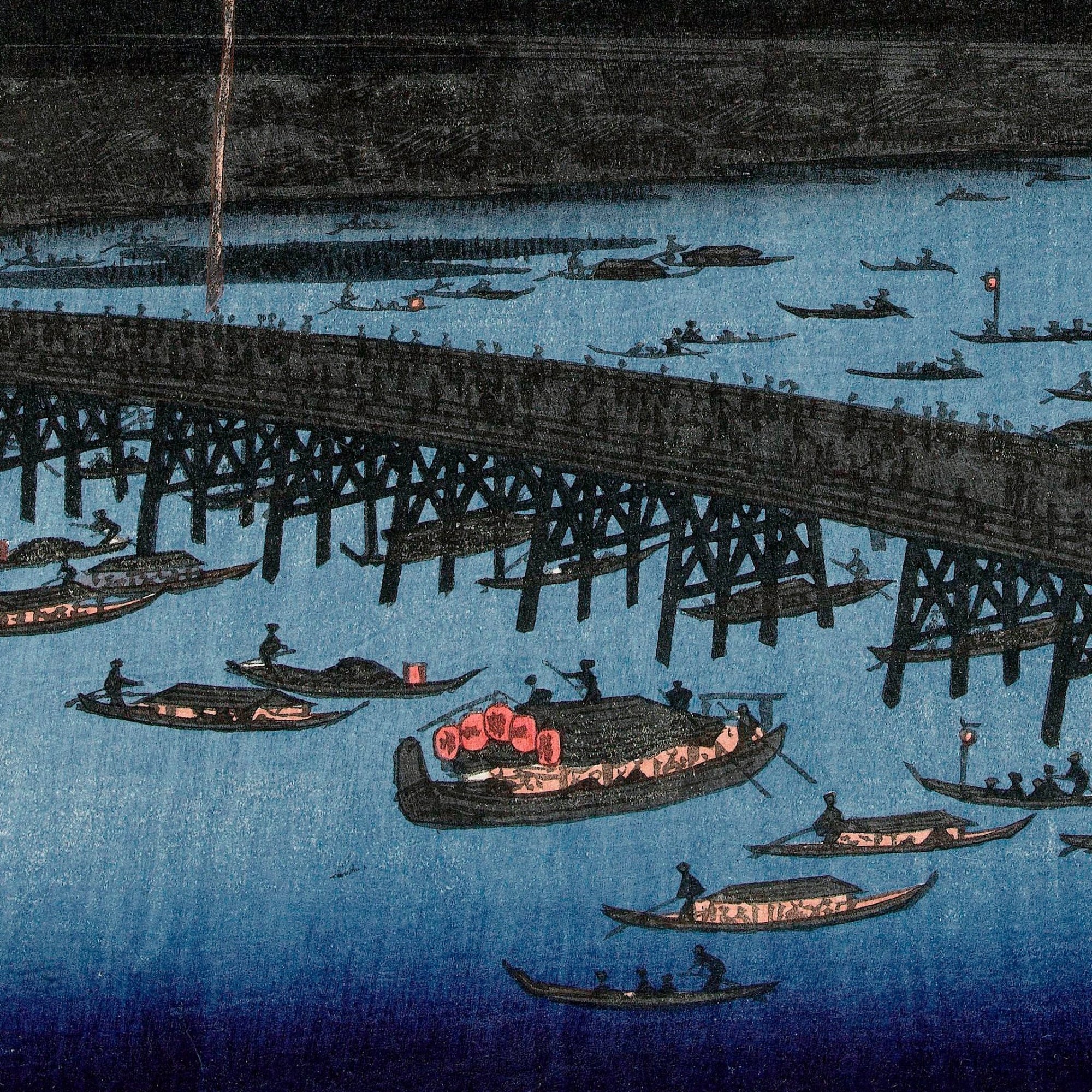 Fireworks by Ryōgoku Bridge - Japonica Graphic