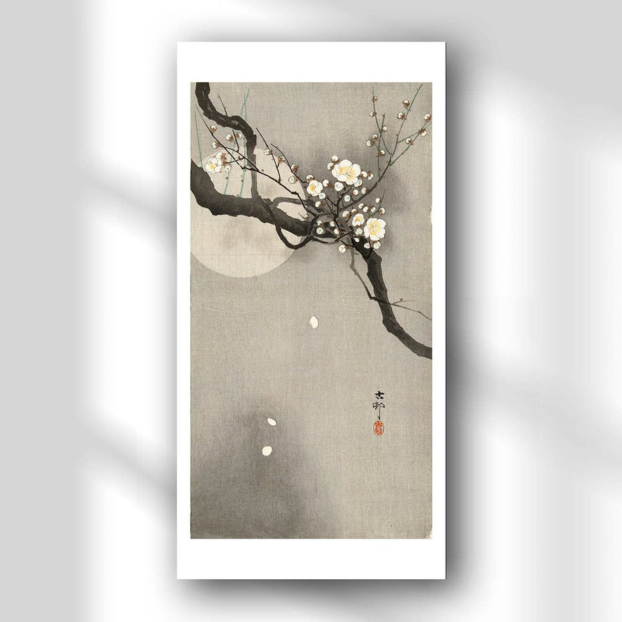 Plum blossom and full moon - Japonica Graphic