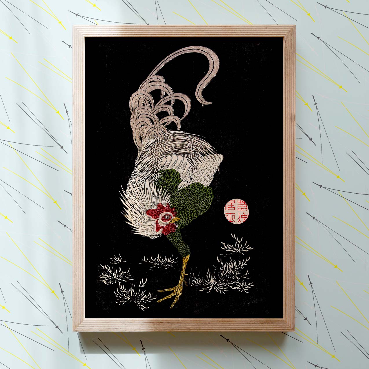 Rooster - Japonica Graphic