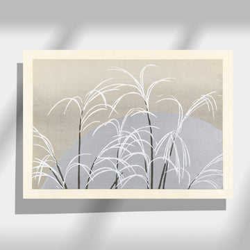 Silver grass and moon - Japonica Graphic