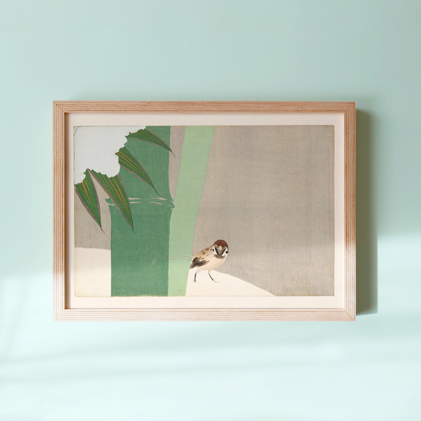 Sparrow and Bamboo in Snow - Japonica Graphic