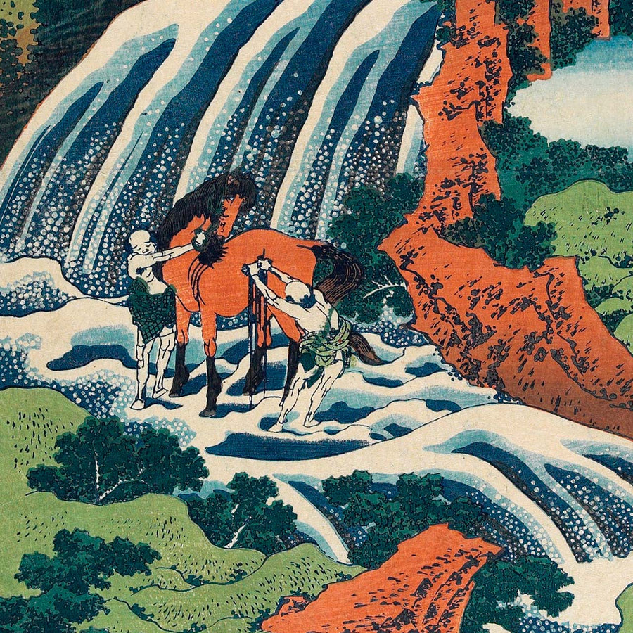 The Waterfall Where Yoshitsune Washed His Horse at Yoshino in Yamato Province - Japonica Graphic