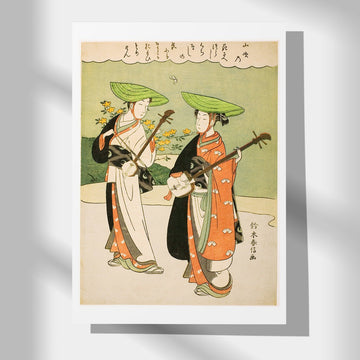 Two Itinerant Musicians - Japonica Graphic