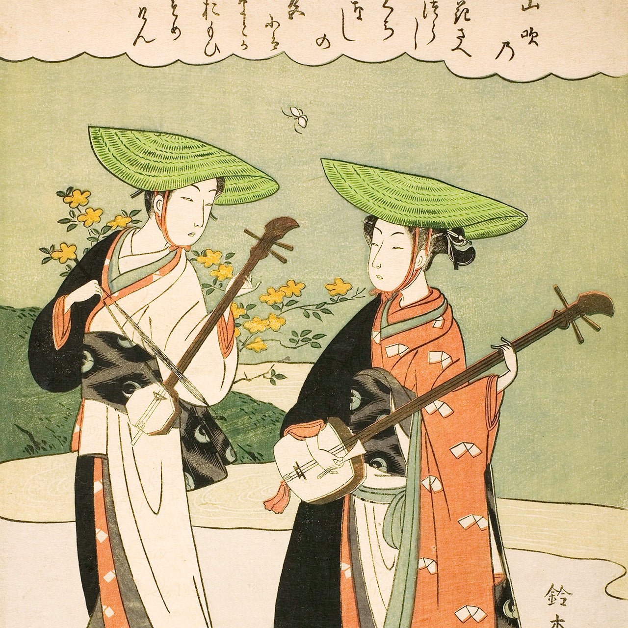 Two Itinerant Musicians - Japonica Graphic